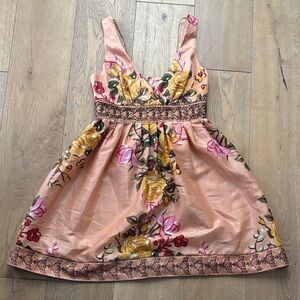 Forever 21 Peach and Yellow Floral Dress